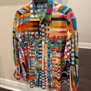 Robert Graham LIMITED EDITION Signature Vibrant Colors With Embroidery
